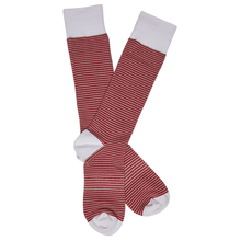 Load image into Gallery viewer, Crimson - Mini Stripe Socks
