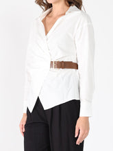 Load image into Gallery viewer, Cross Body Belt Design Side Gathered Top
