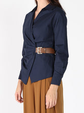 Load image into Gallery viewer, Cross Body Belt Design Side Gathered Top

