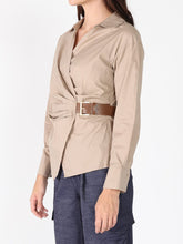 Load image into Gallery viewer, Cross Body Belt Design Side Gathered Top
