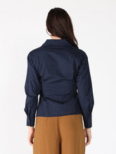 Load image into Gallery viewer, Cross Body Belt Design Side Gathered Top
