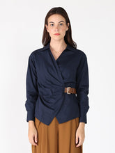 Load image into Gallery viewer, Cross Body Belt Design Side Gathered Top
