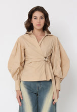 Load image into Gallery viewer, Crossbody Long Sleeve Solid Top
