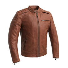 Load image into Gallery viewer, Crusader Men's Motorcycle Leather Jacket
