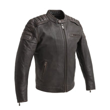Load image into Gallery viewer, Crusader Men's Motorcycle Leather Jacket
