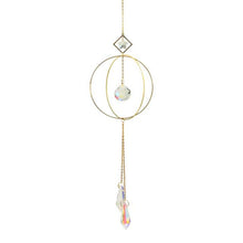 Load image into Gallery viewer, Crystal Ball Star Moon Sun Ring Rainbow Catcher Crystal Pendant Hanging Crystal Sun catcher Ornament Prism Stone Beads Ornament Home Window Wind-chimes Car Decoration
