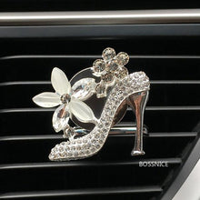 Load image into Gallery viewer, Crystal Bling Sparking Car Fragrance Diffuser Air Freshener Bling Car Accessories Girls Purse High Heel Car Air Freshener Auto Outlet Perfume Clip Car Scent Diffuser Elegant Perfume Clip Diamond Crown Car Aromatherapy Car Decoration
