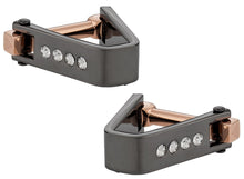 Load image into Gallery viewer, Crystal Cufflinks Gun Metal
