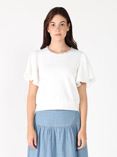 Load image into Gallery viewer, Crystal Embroidered Crewneck Top
