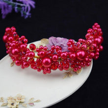 Load image into Gallery viewer, Crystal Pearl Hair Belt Wedding Bridal Hair Ornaments Hair Jewelry Decorations for Brides Wedding Gorgeous Hair Accessories For Women
