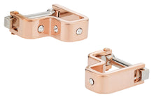 Load image into Gallery viewer, Crystal Step Rose Gold Cufflinks

