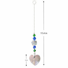 Load image into Gallery viewer, Crystal Wind Star Moon Pendant Handmade Sun Catcher Light Catcher Newly Designed Prism Crystal Colorful Light Prism Chandelier Glass Crystal Pendant Pearl Yarn Gift Handmade Garden Window Wedding Curtain Chandelier
