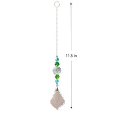 Load image into Gallery viewer, Crystal Wind Star Moon Pendant Handmade Sun Catcher Light Catcher Newly Designed Prism Crystal Colorful Light Prism Chandelier Glass Crystal Pendant Pearl Yarn Gift Handmade Garden Window Wedding Curtain Chandelier
