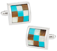 Load image into Gallery viewer, Cufflinks with Semi-Precious Stones
