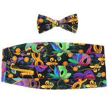 Load image into Gallery viewer, Vittorio Farina Mardi Gras Cummerbund and Bow Tie Set
