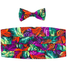 Load image into Gallery viewer, Vittorio Farina Mardi Gras Cummerbund and Bow Tie Set
