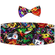 Load image into Gallery viewer, Vittorio Farina Mardi Gras Cummerbund and Bow Tie Set

