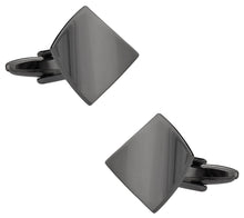 Load image into Gallery viewer, Curled Gun Metal Cufflinks
