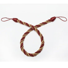 Load image into Gallery viewer, Curtain Tie Backs Gold Handmade Weave Curtain Holder Clip Buckle Rope Home Decorative Room Accessories Curtain Tieback Curtain Handmade Tiebacks Ropes Holdbacks 74CM
