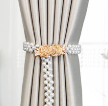 Load image into Gallery viewer, Curtain Tieback High Quality Elastic Holder Hook Buckle Clip Pretty and Fashion Polyester Decorative Home Accessories Modern Style Convenient Drape Tie Backs,Handmade Curtains Holdbacks Holder for Home Kitchen Office

