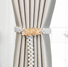 Load image into Gallery viewer, Curtain Tieback High Quality Elastic Holder Hook Buckle Clip Pretty and Fashion Polyester Decorative Home Accessories Modern Style Convenient Drape Tie Backs,Handmade Curtains Holdbacks Holder for Home Kitchen Office
