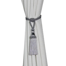Load image into Gallery viewer, Curtain Tiebacks Tassel Curtain Clips Rope Curtain Tie Backs Holdbacks Decorative  Curtain Holder Accessories For Drape Curtain Holdbacks Braided Buckle Home Decorative Window Drapery Ball Tassels Tieback 50cm
