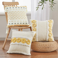 Load image into Gallery viewer, Cushion Cover Cotton Linen Pillowcase Tufted Beige Decorative Fashionable Cotton Hand-Woven Throw Pillow Covers Tufted  Pillow Covers  Bedroom Throw Pillow Cushion For Bed Home

