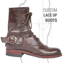 Load image into Gallery viewer, Custom Handmade Lace Up Victorian Boots
