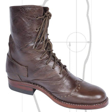 Load image into Gallery viewer, Custom Handmade Lace Up Victorian Boots
