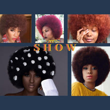 Load image into Gallery viewer, Cute Afro Wig Women Short Fluffy Hair Wigs with Bangs For Black Women Kinky curly Synthetic Hair For Party Dance Cosplay Wigs For Black Women Cosplay Wigs For Women
