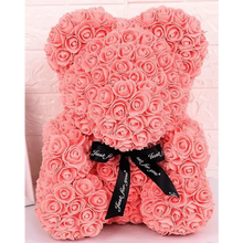 Load image into Gallery viewer, Cute artificial rose flower teddy bears gift box for home decor - Christmas Valentine's Day wedding day presents
