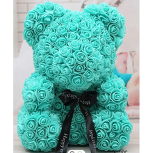 Load image into Gallery viewer, Cute artificial rose flower teddy bears gift box for home decor - Christmas Valentine's Day wedding day presents
