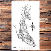 Load image into Gallery viewer, Cute Black Birds Temporary Waterproof Stickers Tattoo Flower Body Elegant Bird Butterfly Style For Womens
