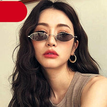 Load image into Gallery viewer, Cute Black Round Style Sun Glasses Design Retro Style Women Sunglasses New Vintage Oval Small Eyewear Metal Light Frame For Female
