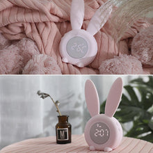 Load image into Gallery viewer, Cute Bunny Ear LED Digital Alarm Clock Electronic Kids Alarm Clock for Kids Children's Alarm Clocks for Girls Boys Bedroom Night Light for Kids Touch Control and Snoozing with USB Sound Control Rabbit Night Lamp Desk Clock Home Decoration
