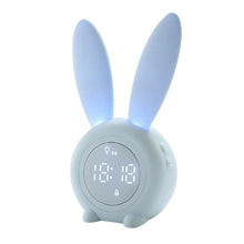 Load image into Gallery viewer, Cute Bunny Ear LED Digital Alarm Clock Electronic Kids Alarm Clock for Kids Children's Alarm Clocks for Girls Boys Bedroom Night Light for Kids Touch Control and Snoozing with USB Sound Control Rabbit Night Lamp Desk Clock Home Decoration
