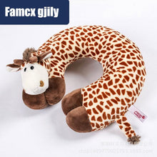 Load image into Gallery viewer, Cute Cartoon Animal U-shaped Memory Travel Pillow Neck Support Headrest Office Car Airplane Sleep  Soft Travel Neck Pillow Animal for Neck &amp; Head Support Cute Wild Life Stuffed Pillow Accessory for Naps Novelty Stuffed Animal For Adults And Children
