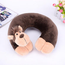 Load image into Gallery viewer, Cute Cartoon Animal U-shaped Memory Travel Pillow Neck Support Headrest Office Car Airplane Sleep  Soft Travel Neck Pillow Animal for Neck &amp; Head Support Cute Wild Life Stuffed Pillow Accessory for Naps Novelty Stuffed Animal For Adults And Children
