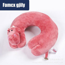 Load image into Gallery viewer, Cute Cartoon Animal U-shaped Memory Travel Pillow Neck Support Headrest Office Car Airplane Sleep  Soft Travel Neck Pillow Animal for Neck &amp; Head Support Cute Wild Life Stuffed Pillow Accessory for Naps Novelty Stuffed Animal For Adults And Children
