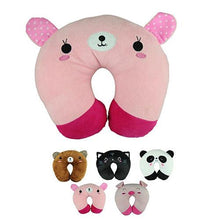 Load image into Gallery viewer, Cute Cartoon Animals U Shaped Pillow Travel Car Neck Rest Pillow Support Head Rest Cushion Panda Cat Bear Rabbit Pig Multi-Color Cartoon U Shaped Neck Pillow Comfortable Travel Pillow Inflatable Pillow Neck Pillow Lightweight Soft Pillows
