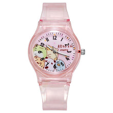 Load image into Gallery viewer, Cute Childrens Analog Transparent Watchband New Fashion Small Lightweight Watch Fresh And Simple Girls Quartz Watch Sport Simple Casual Quartz Wristwatch For Women Ladies Girls

