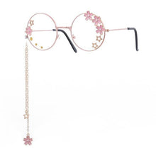 Load image into Gallery viewer, Cute Clear Optical Glasses Frame Women Round Frame Retro Eyeglasses  Decoration Eyewear Blue Light Blocking Glasses Women Thick Round Rim Frame Ladies Eyeglasses
