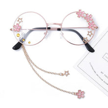Load image into Gallery viewer, Cute Clear Optical Glasses Frame Women Round Frame Retro Eyeglasses  Decoration Eyewear Blue Light Blocking Glasses Women Thick Round Rim Frame Ladies Eyeglasses
