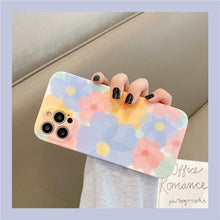 Load image into Gallery viewer, Cute Colorful Flowers Phone Case For iPhone 13 Pro Max 12 Mini 11 X XS XR 7 8 Plus Fashion Floral Soft Shockproof Cover Clear Cute Floral Design Back Cover
