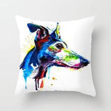 Load image into Gallery viewer, Cute Dog Peachskin Pillowcase Cover Kids Gift  Animals Puppy Pet Dog Painting Cotton Linen Throw Pillow Case Cushion Cover Square Animal Pillow Covers Home Decor Pillows Covers Pillowcase 45x45CM
