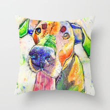 Load image into Gallery viewer, Cute Dog Peachskin Pillowcase Cover Kids Gift  Animals Puppy Pet Dog Painting Cotton Linen Throw Pillow Case Cushion Cover Square Animal Pillow Covers Home Decor Pillows Covers Pillowcase 45x45CM
