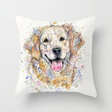 Load image into Gallery viewer, Cute Dog Peachskin Pillowcase Cover Kids Gift  Animals Puppy Pet Dog Painting Cotton Linen Throw Pillow Case Cushion Cover Square Animal Pillow Covers Home Decor Pillows Covers Pillowcase 45x45CM
