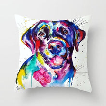 Load image into Gallery viewer, Cute Dog Peachskin Pillowcase Cover Kids Gift  Animals Puppy Pet Dog Painting Cotton Linen Throw Pillow Case Cushion Cover Square Animal Pillow Covers Home Decor Pillows Covers Pillowcase 45x45CM
