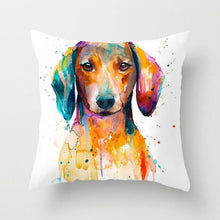 Load image into Gallery viewer, Cute Dog Peachskin Pillowcase Cover Kids Gift  Animals Puppy Pet Dog Painting Cotton Linen Throw Pillow Case Cushion Cover Square Animal Pillow Covers Home Decor Pillows Covers Pillowcase 45x45CM

