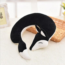 Load image into Gallery viewer, Cute Fox Animal Cotton Plush U Shape Neck Pillow Travel Car Home Pillow Nap Animal Pillow Health Care with Eye Mask Cute Fox U Shaped Neck Pillow for Car Airplane Traveling ,Animal Plush Stuffed Travel Pillow Travel Pillows Cartoon Planes Fox Animal
